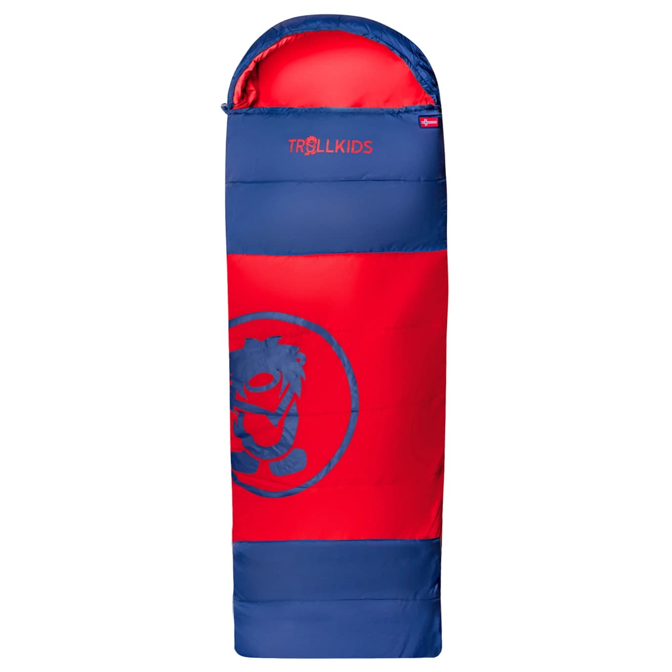 Детски спален чувал Trollkids Kid's Midnight Sun Dreamer Kids' sleeping bag - Bright Red / Mystic Blue