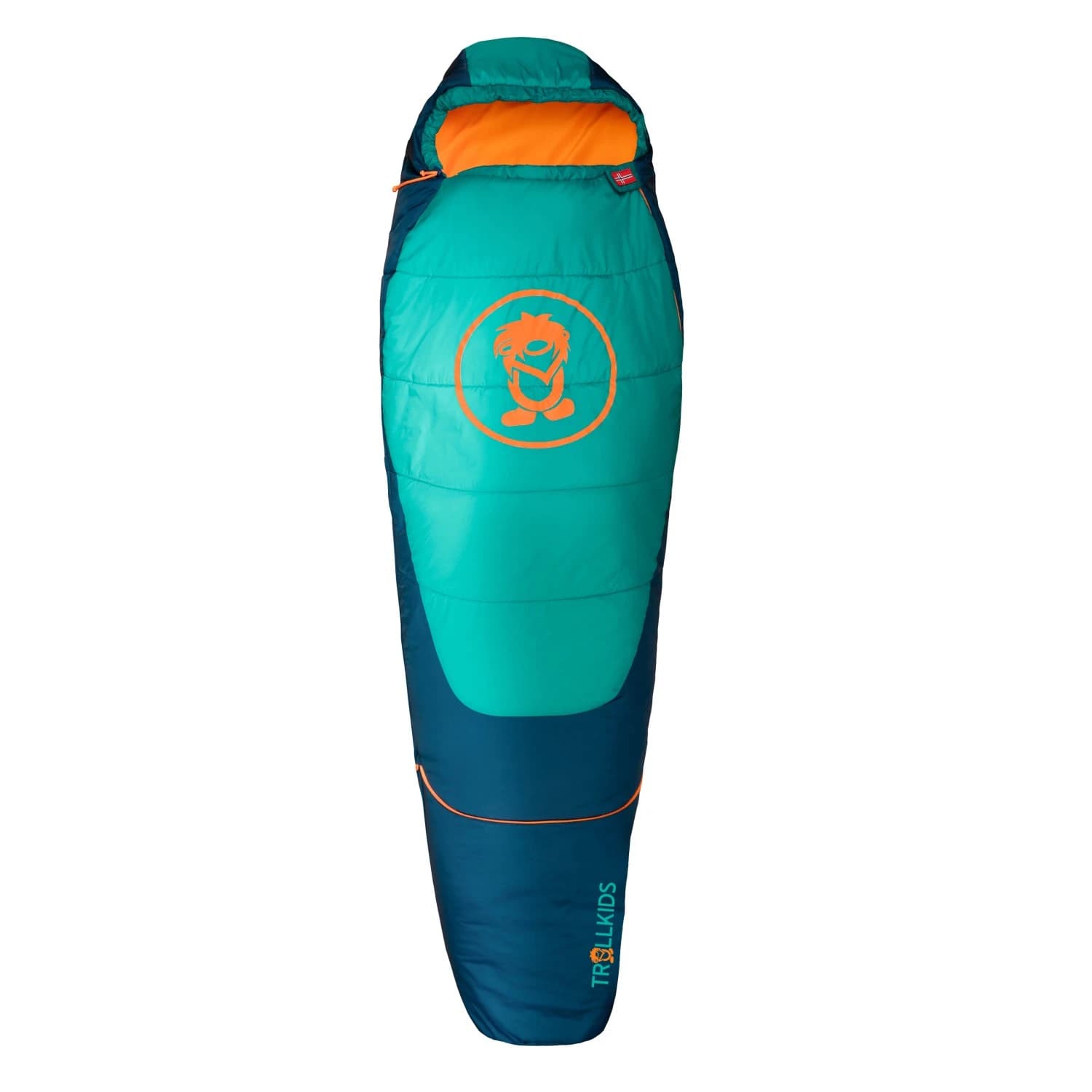 Детски спален чувал Trollkids Kid's Femund 3in1 Kids' sleeping bag - Sea Green / Madeira Blue / Sahara Sunset