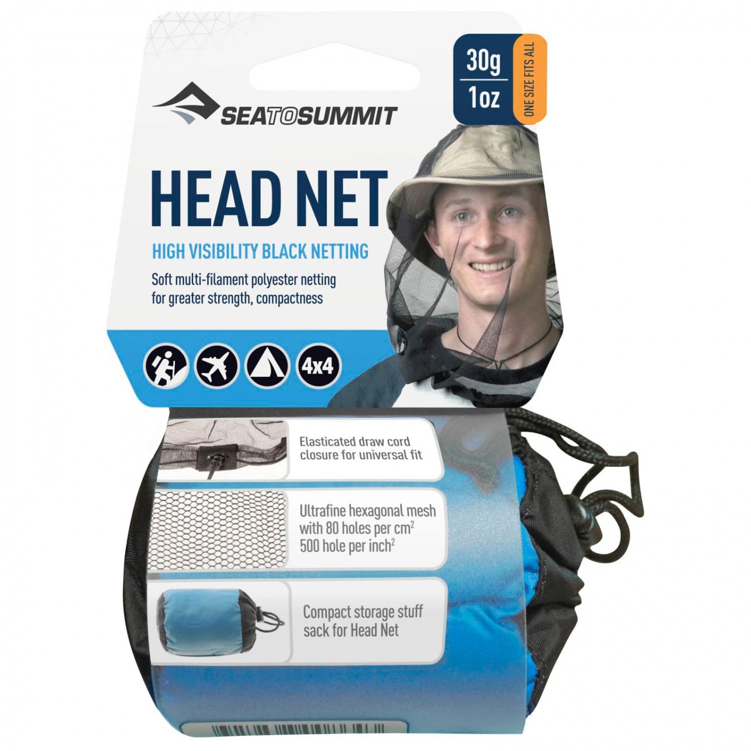 Мрежа против комари Sea to summit Mosquito Headnet Mosquito net - Black