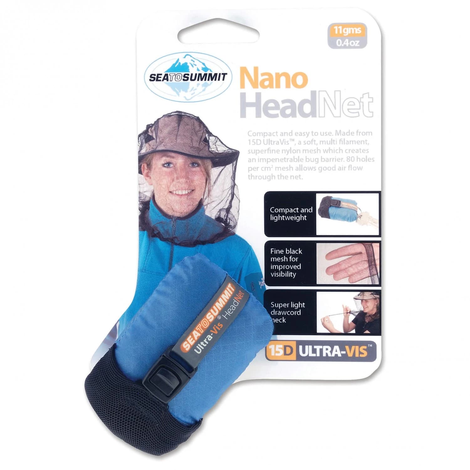 Мрежа против комари Sea to summit Nano Mosquito Headnet Mosquito net - Black