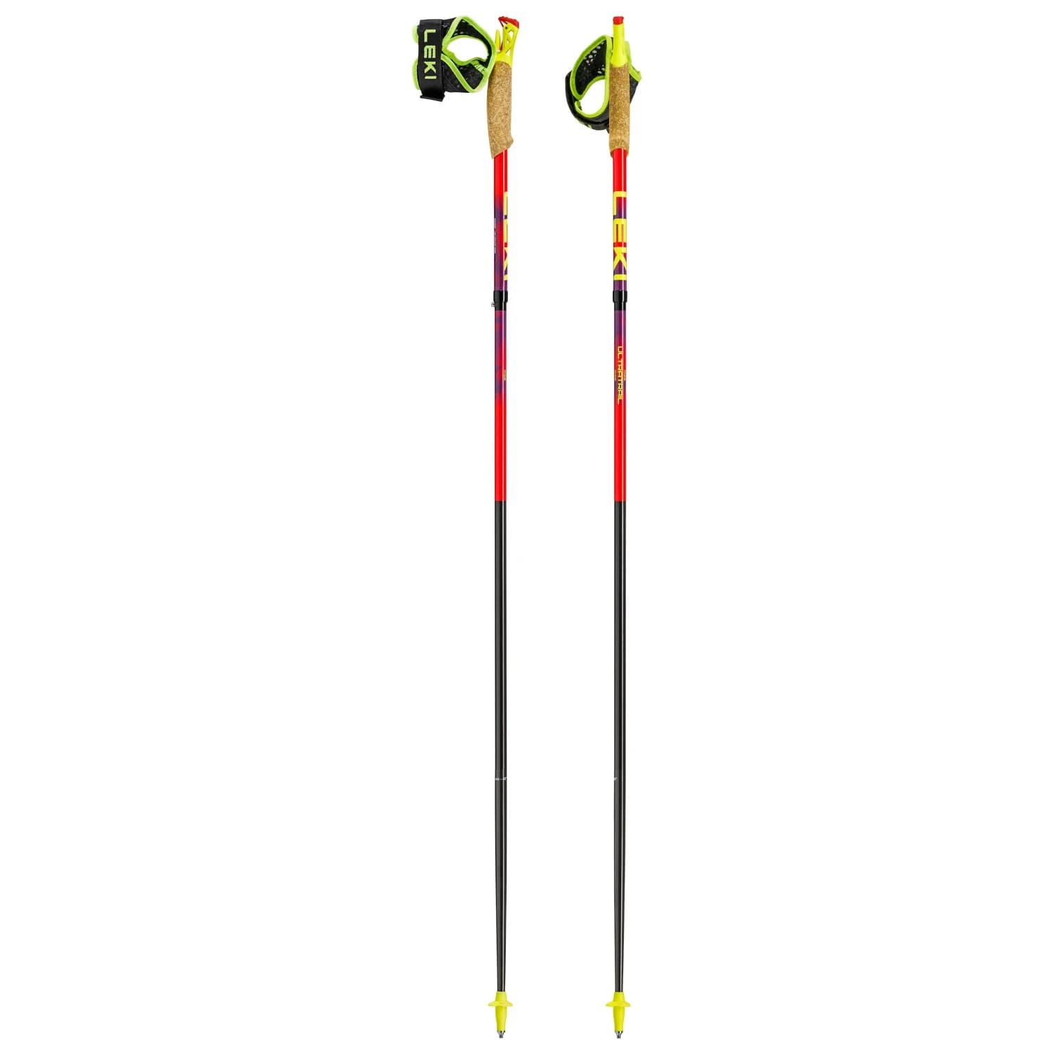 Щеки за бягане Leki Ultratrail FX.One Running poles - Bright Red / Violet / Neonyellow