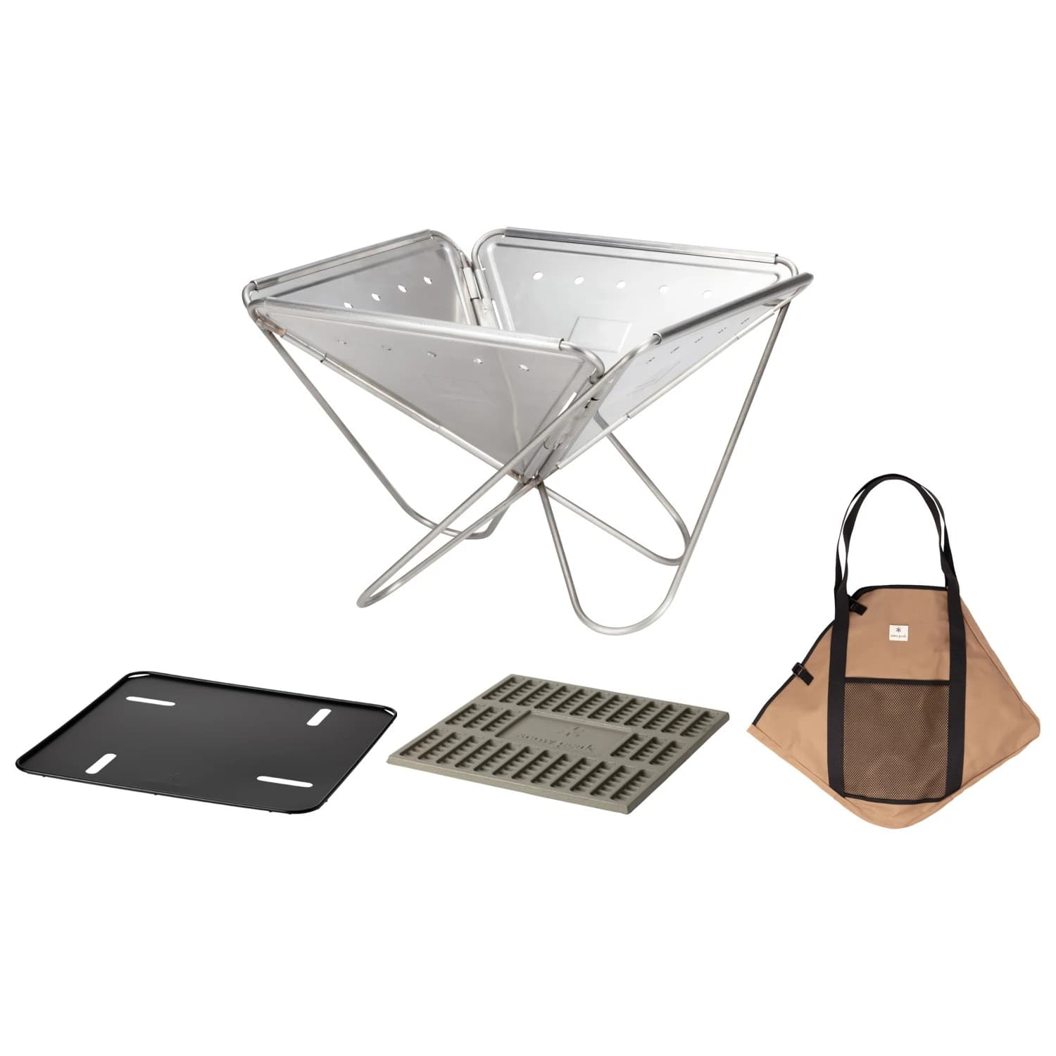 Скара (BBQ) Snow Peak Fireplace Starterset Grill - Metallic