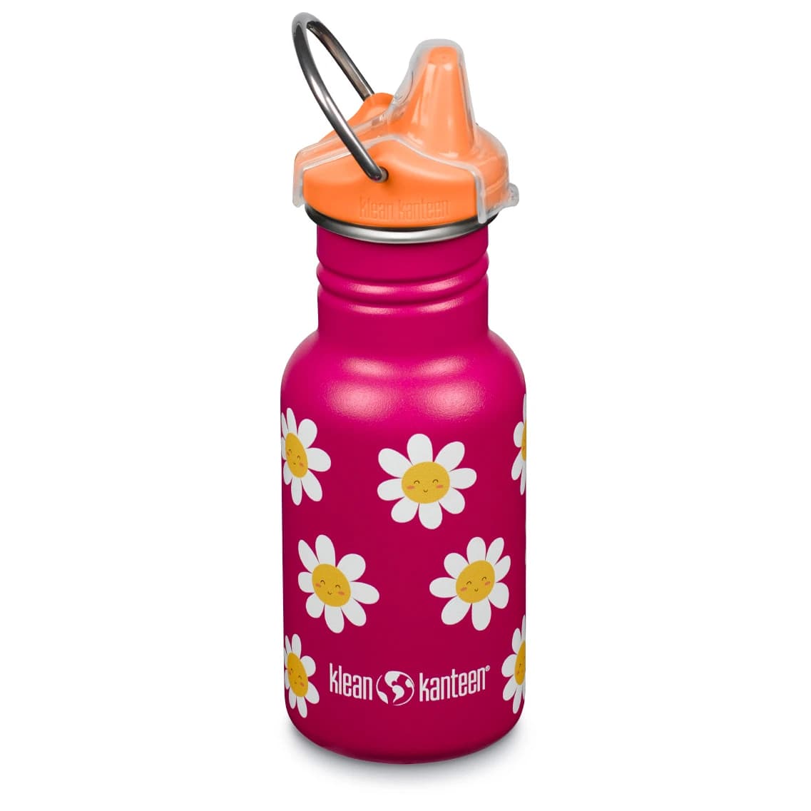 Детска бутилка за вода Klean kanteen Kid's Classic Narrow with Sippy Cap Water bottle - Happy Flowers