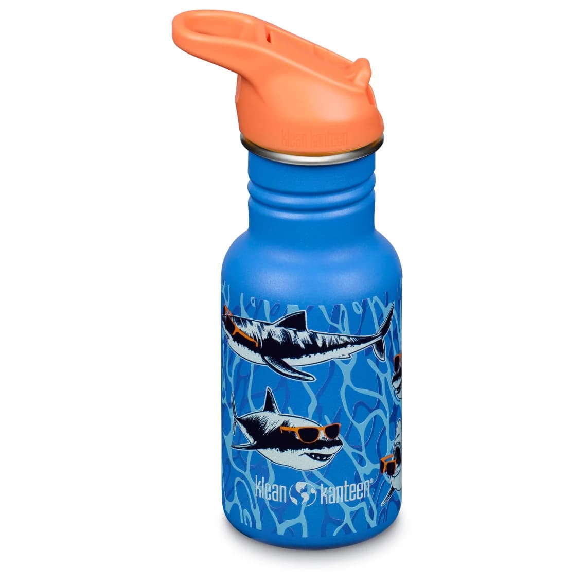 Детска бутилка за вода Klean kanteen Kid's Classic Narrow Flip Sport Water bottle - Sharks in Shades
