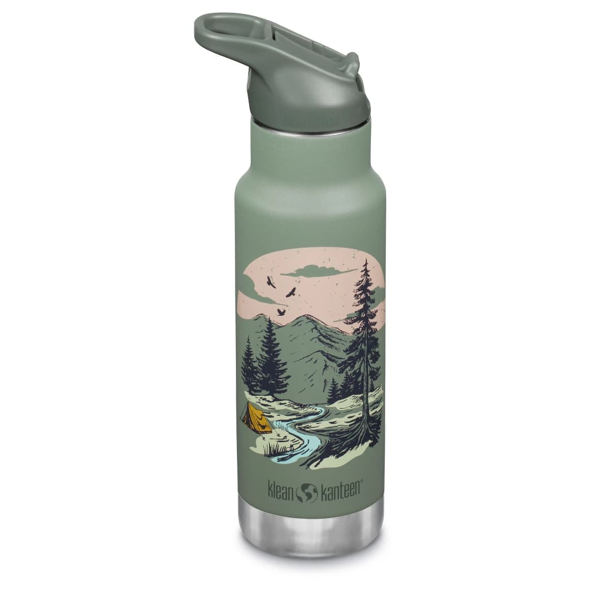 Детска термо бутилка Klean kanteen Kid's Classic Narrow VI Flip Sport Insulated bottle - Mountain Scape