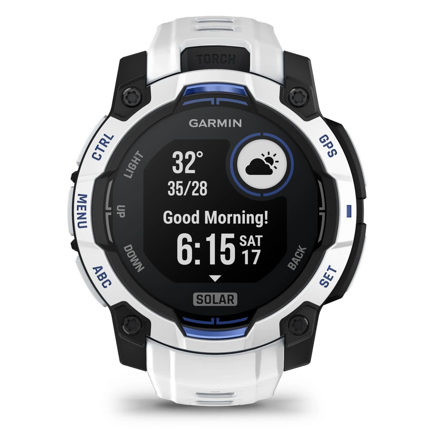 Часовник Garmin Instinct 3 Solar 45 Multi-function watch - Black / Stone White / Stone White