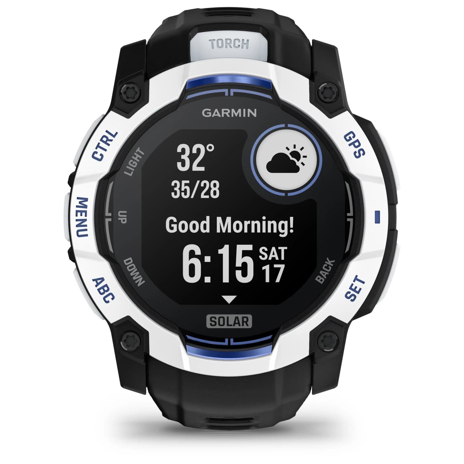 Часовник Garmin Instinct 3 Solar 50 Multi-function watch - Black / Stone White / Black