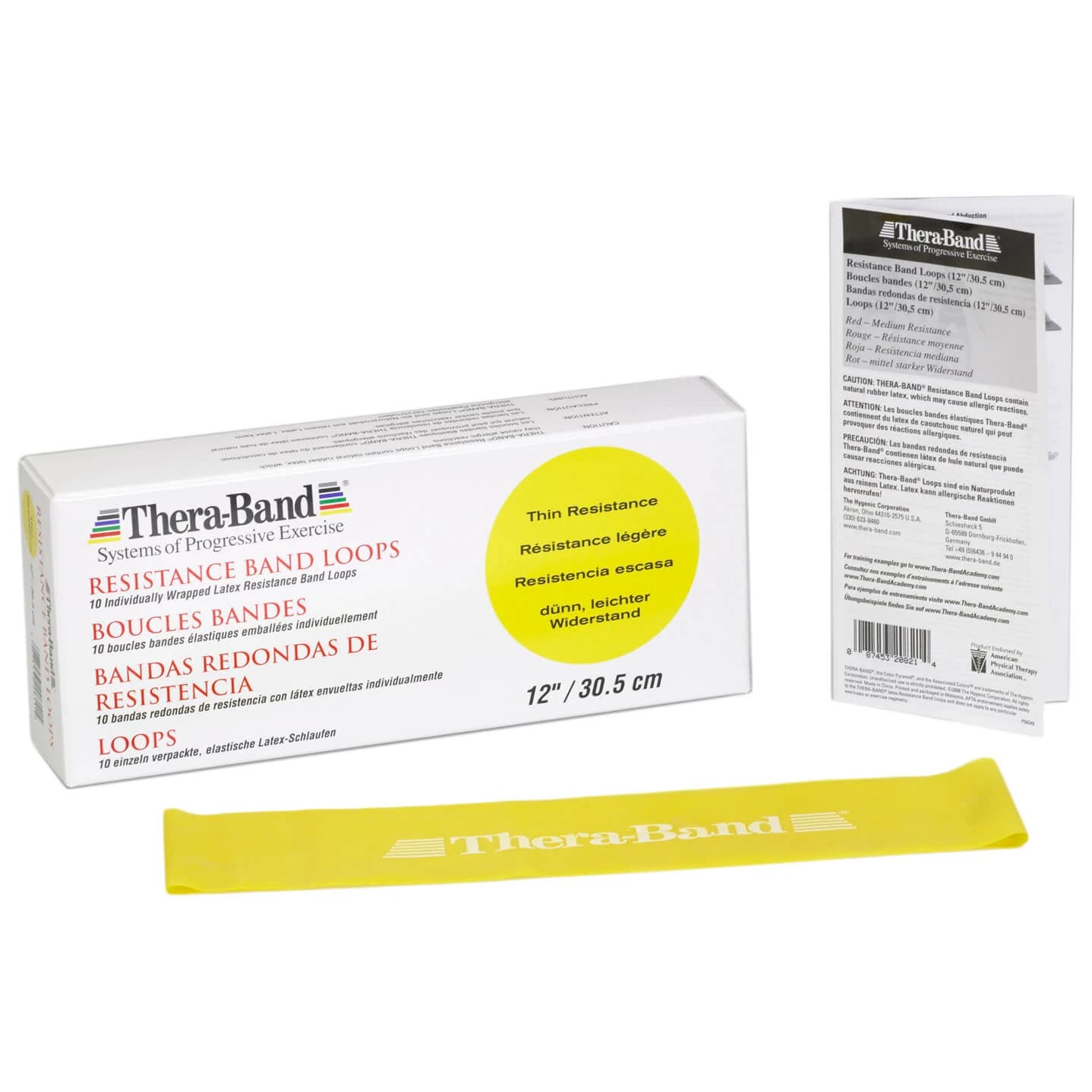 Ластик за тренировка TheraBand Loop Exercise band - Yellow (Leicht)
