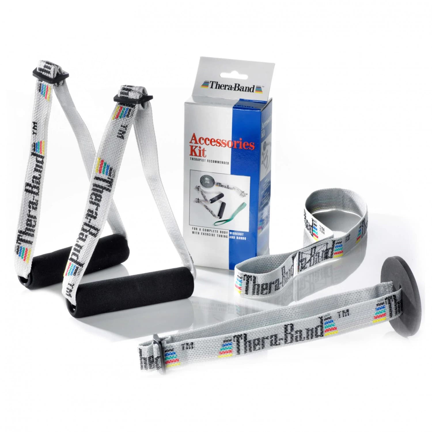 Лента за упражнения Theraband Accessories Set (2 Grips, 1 Door Anchor, 1 Assist) - Black