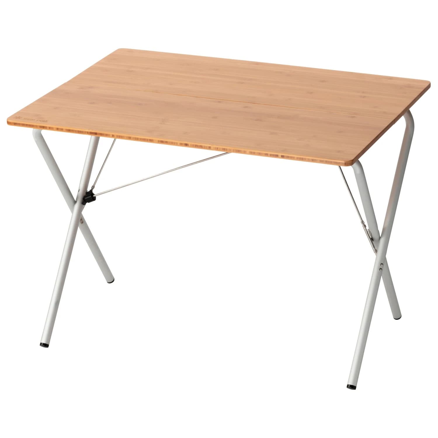 Къмпинг маса Snow peak Single Action Table Bamboo Top Camping table - Metallic / Wood