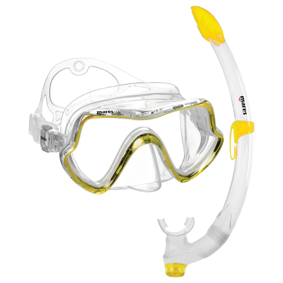 Mares Combo Pure Vision Snorkelling set - Yellow Reflex