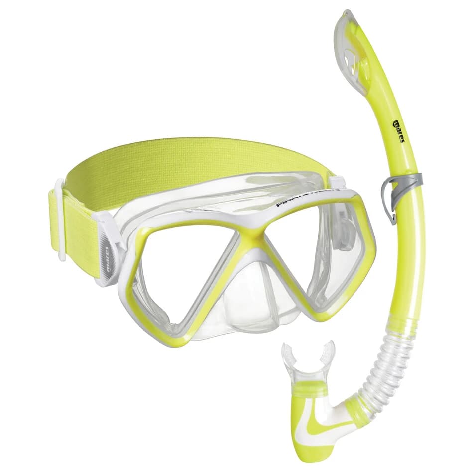 Mares Kid's Pirate Neon Snorkelling set - Yellow / White / Clear