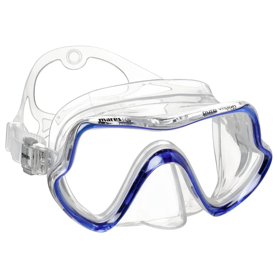 Mares Pure Vision Diving mask - Clear / Blue Reflex