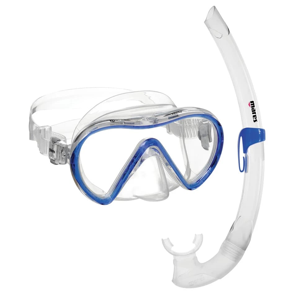 Mares Vento Combo Snorkelling set - Blue Reflex Clear