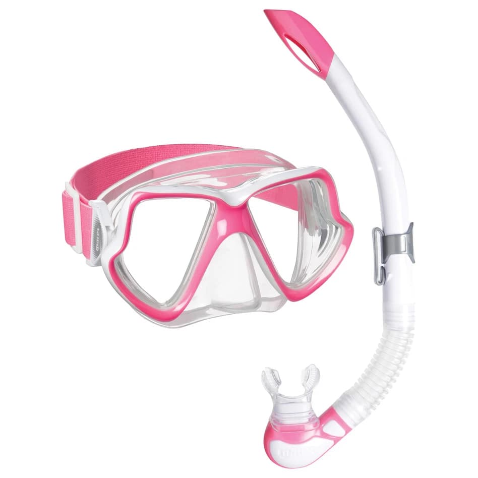 Mares Wahoo Neon Snorkelling set - Pink / White / Clear