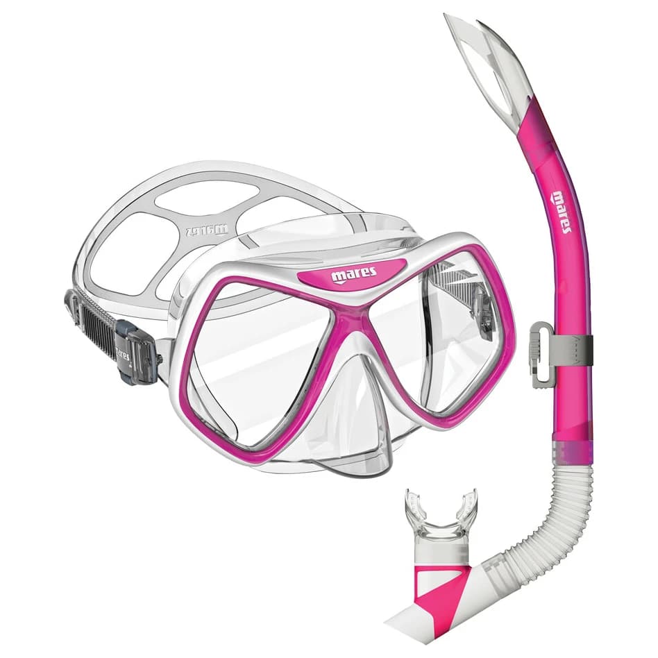Mares Women's Combo Ridley Snorkelling set - Pink / White / Clear