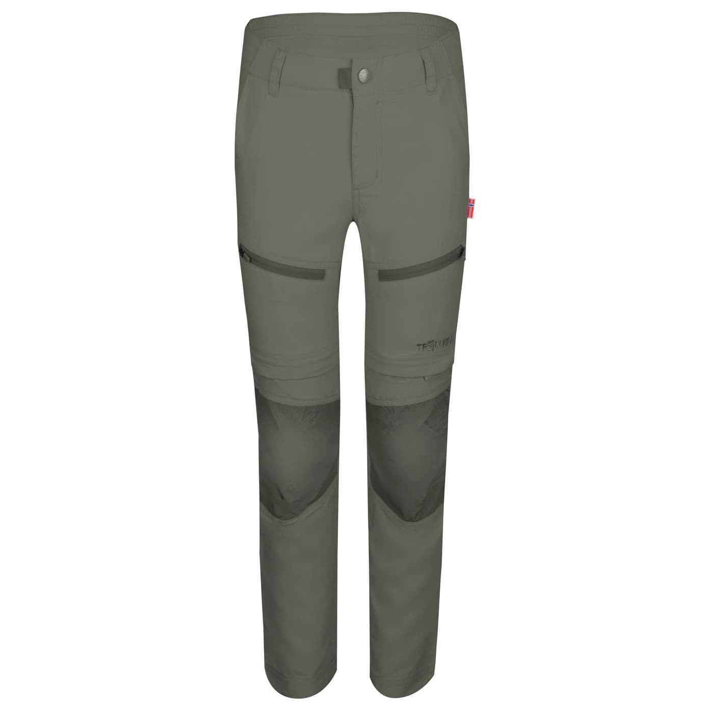 Детски панталон със свалящи крачоли Trollkids Kid's Nordfjord Zip-Off Pants Slim Fit Walking trousers - Clay Green