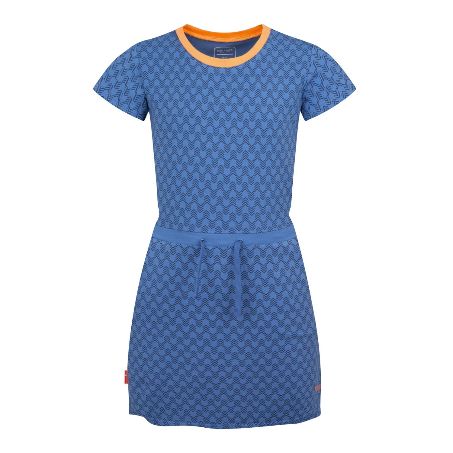 Детска рокля Trollkids Girl's Noresund Dress - Cornflower / Mystic Blue / Coral Haze