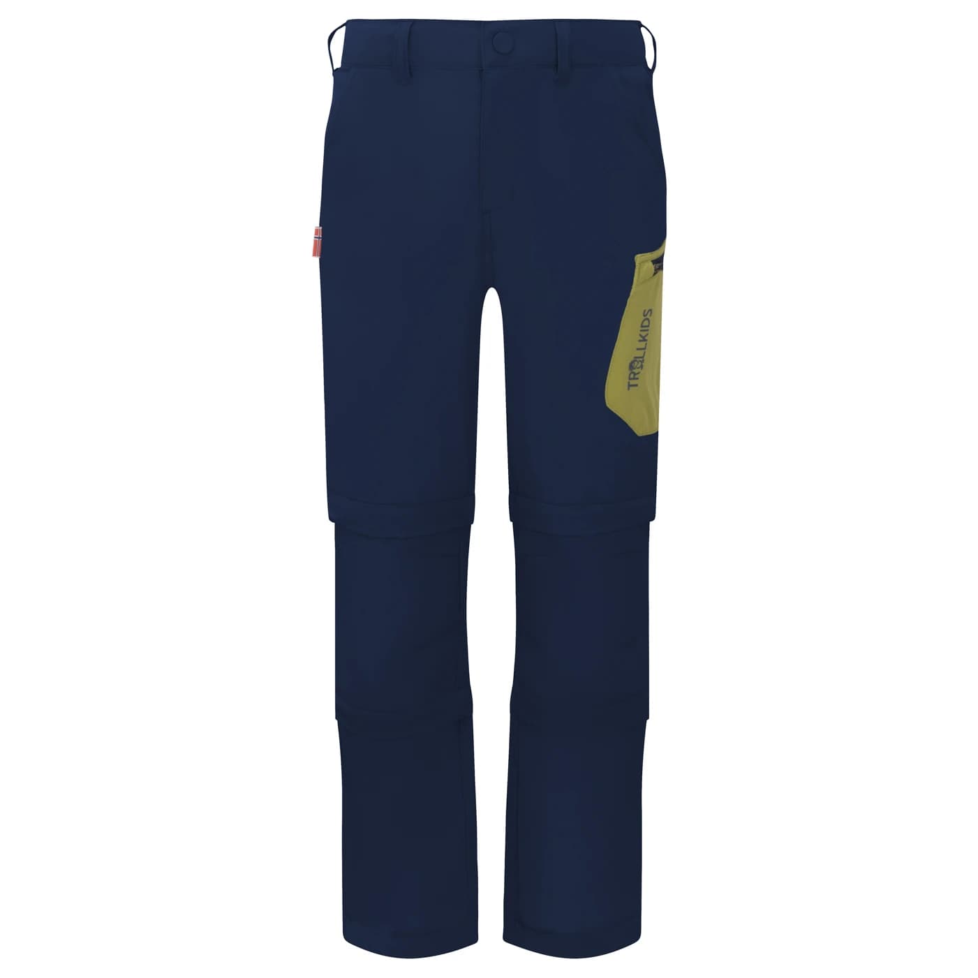 Детски панталон със свалящи крачоли Trollkids Kid's Preikestolen Double Zip-Off Pants Zip-off trousers - Mystic Blue / Kiwi