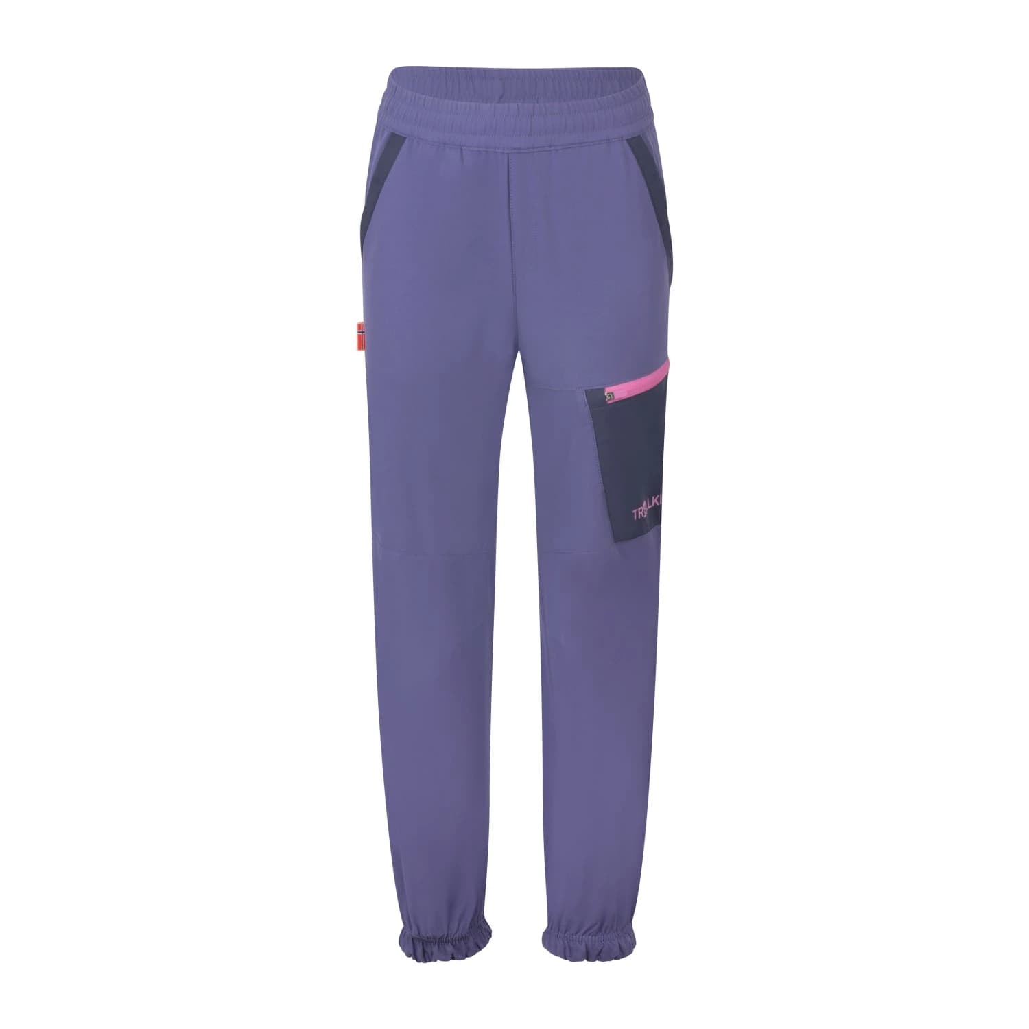 Детски туристически панталон Trollkids Kid's Steinkjer Pants Walking trousers - Violet Blue / Mallow Pink