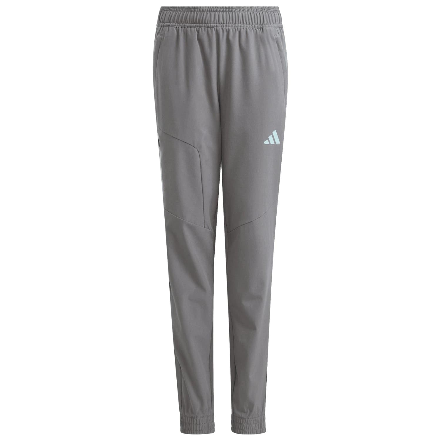 Детски анцунг долнище adidas Kid's Hooded Tech Woven Pants Tracksuit trousers - Grey Four / Tactile Green