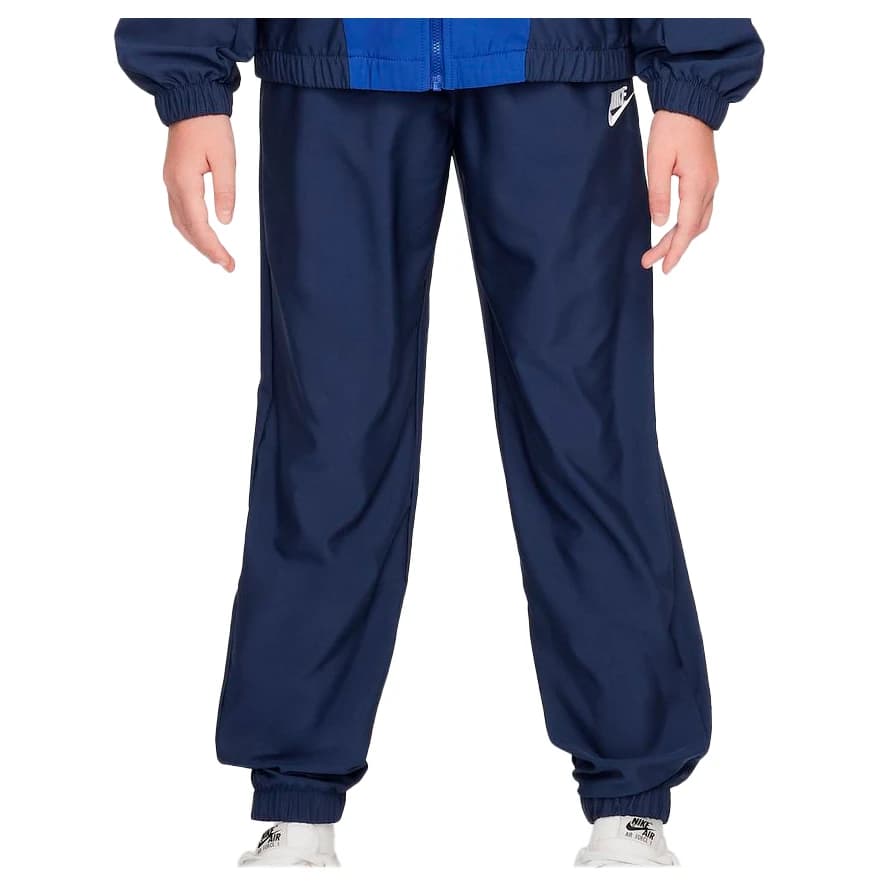 Детски анцунг долнище Nike Kid's Sportswear Woven Tracksuit Tracksuit trousers - Midnight Navy / Game Royal / White / White