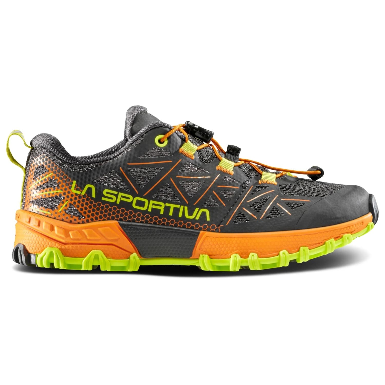 Детски обувки за трейл La Sportiva Kid's Bushido II Trail running shoes - Carbon / Hawaiian Sun