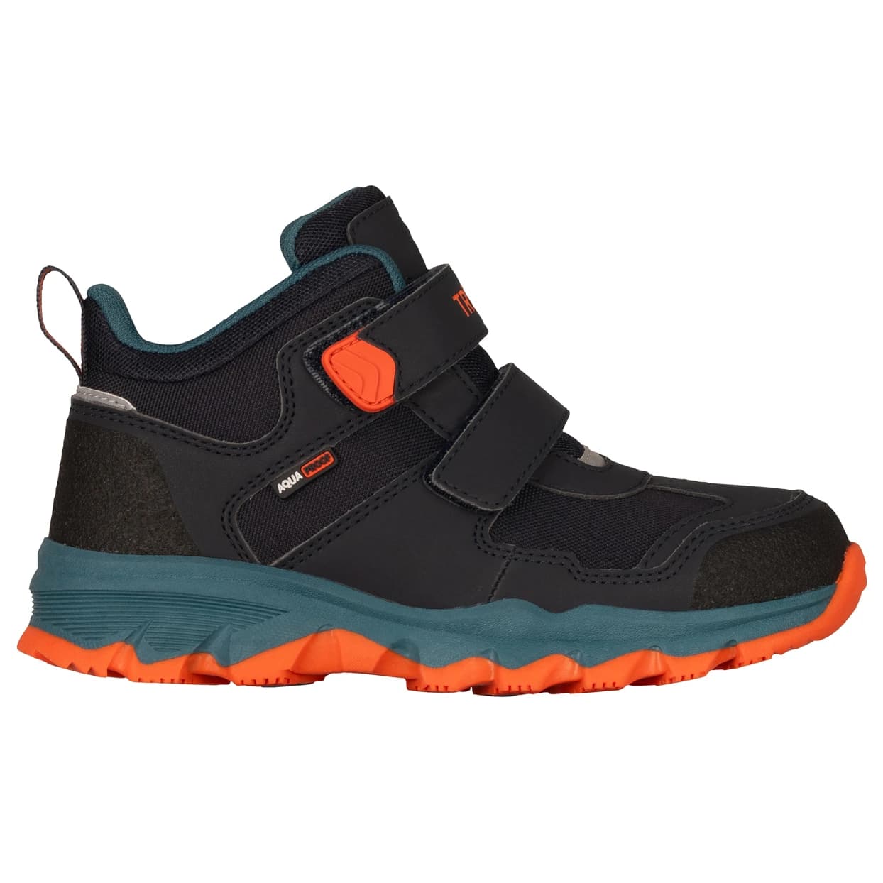 Детски туристически обувки Trollkids Kid's Kjerag Hiker Walking boots - Black / Stormy Blue / Flame Orange