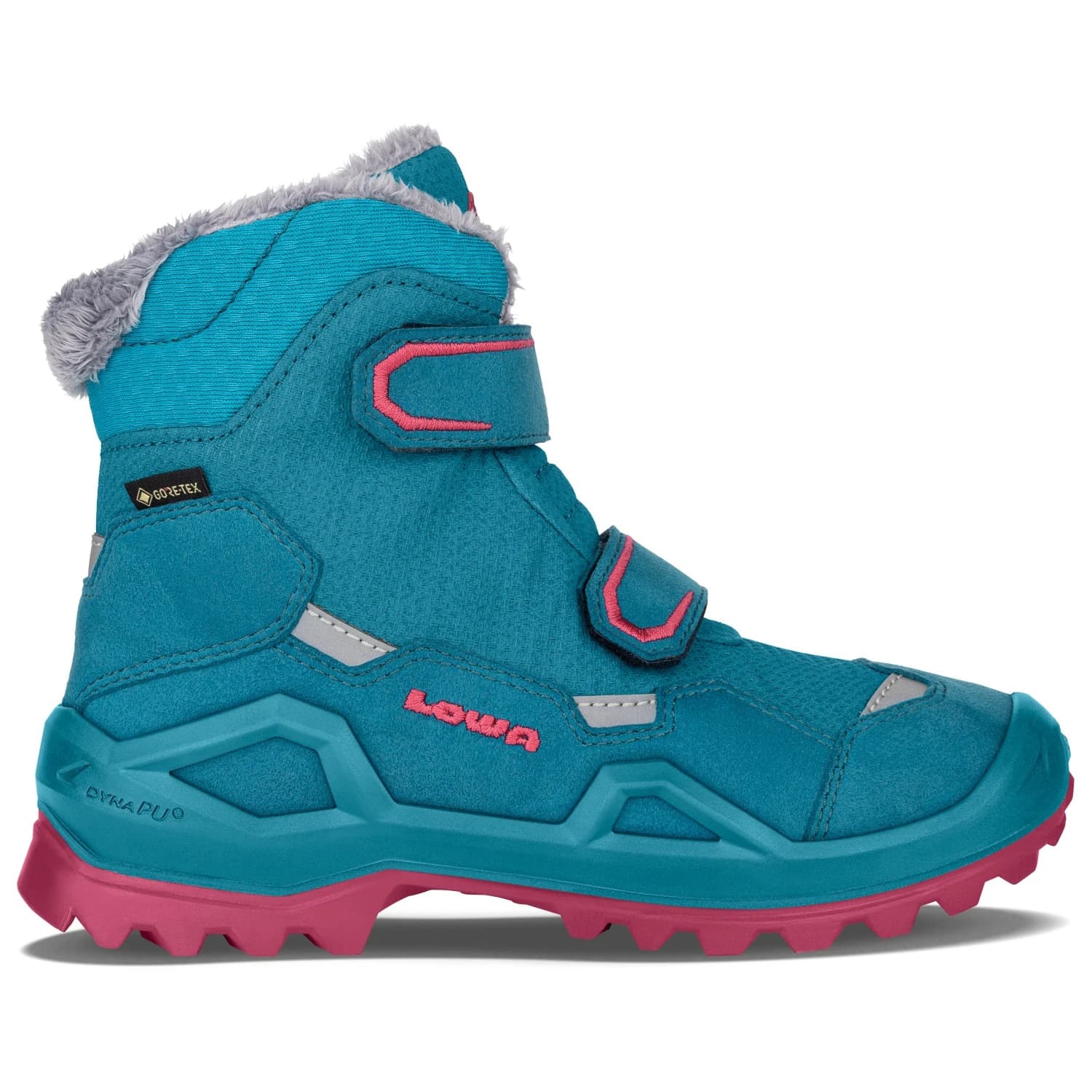 Детски зимни ботуши Lowa Kid's Milo Evo GTX Mid Junior Winter boots - Turquoise / Fuchsia