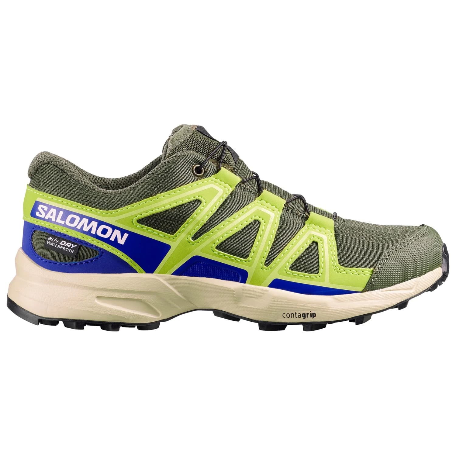 Детски обувки за трейл Salomon Kid's Speedcross Waterproof Trail running shoes - Grape Leaf / Bluing / Acid Lime