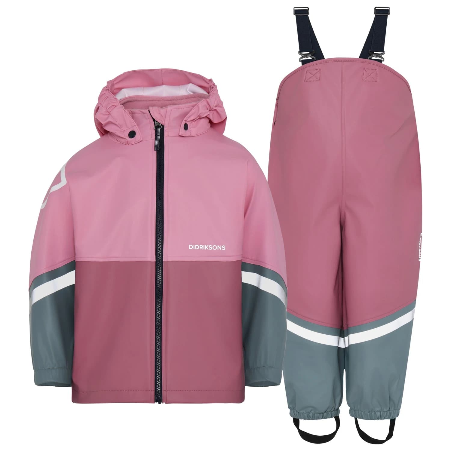 Детска грейка Didriksons Kid's Waterman Set 12 Rain set - Light Heather Pink