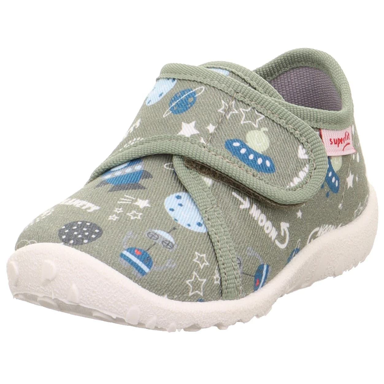 Детски пантофи Superfit Kid's Spotty House slippers - Hellgrün / Mehrfarbig