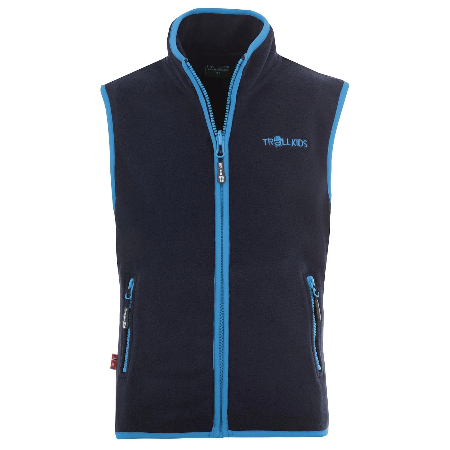 Детски поларен елек Trollkids Kid's Arendal Vest Fleece vest - Navy / Light Blue