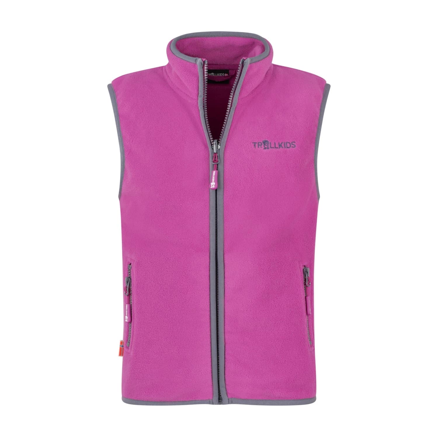 Детски поларен елек Trollkids Kid's Arendal Vest Fleece vest - Fresh Berry