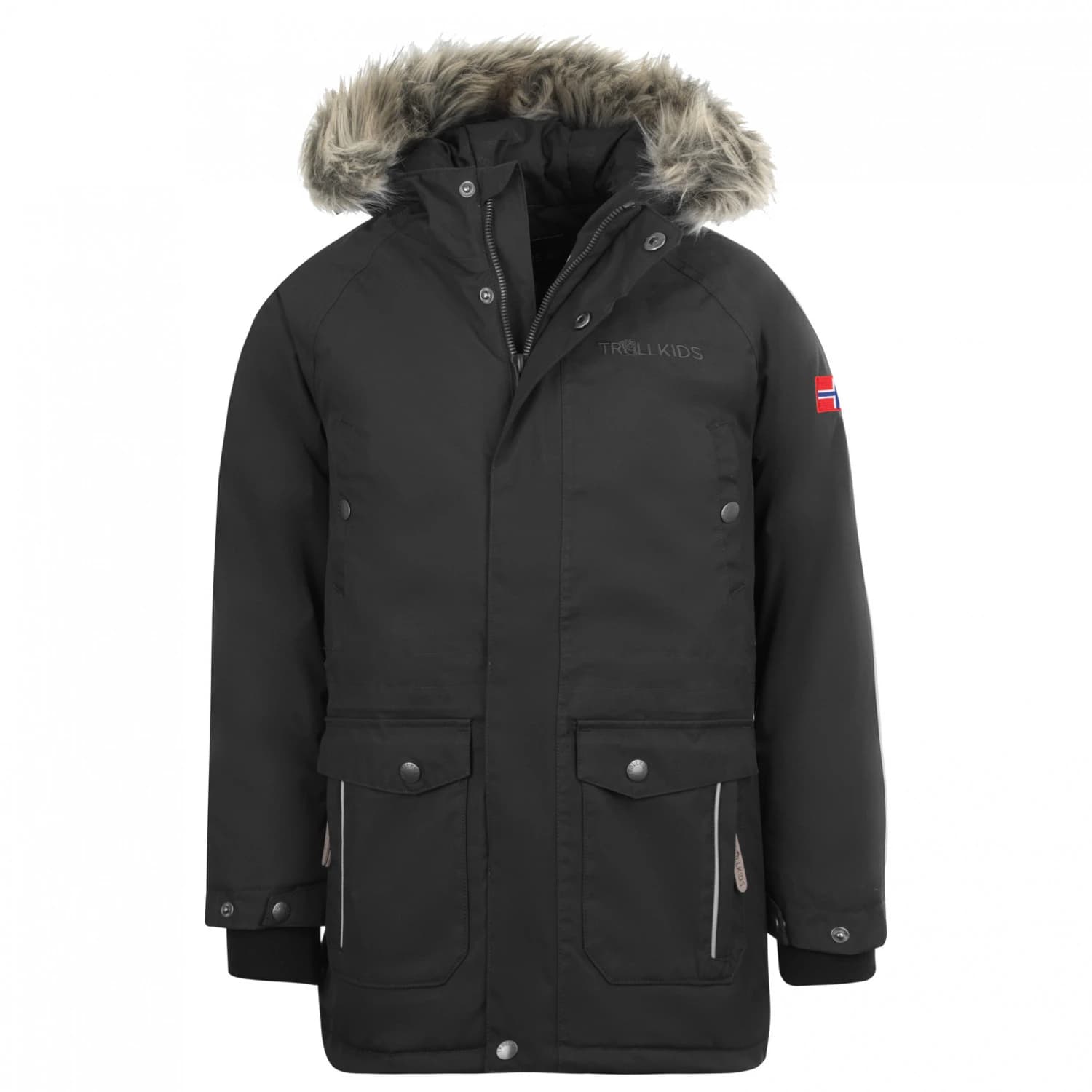 Детско яке парка Trollkids Kid's Nordkapp Jacket Parka - Black