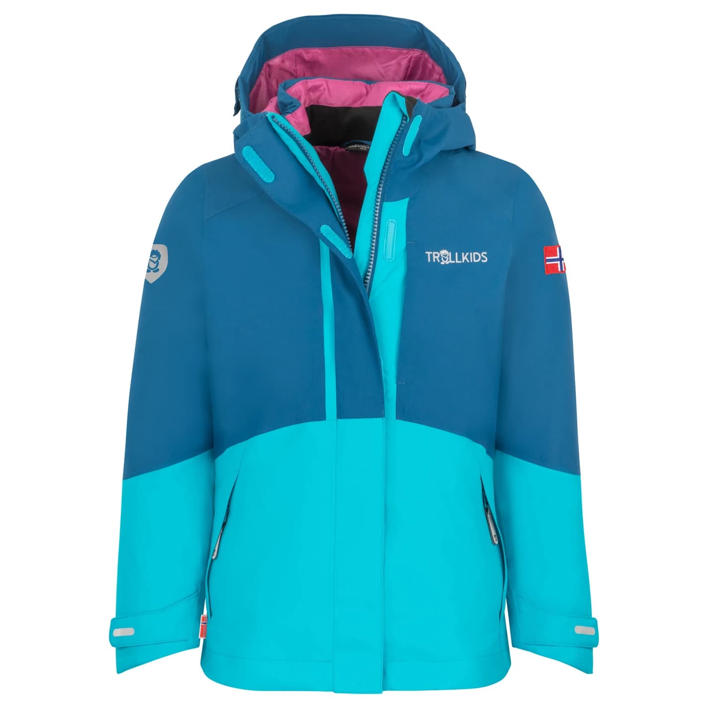 Детско 3-в-1 яке Trollkids Girl's Skanden 3in1 Jacket 3-in-1 jacket - Dark Turquoise / Madeira Blue / Bright Berry