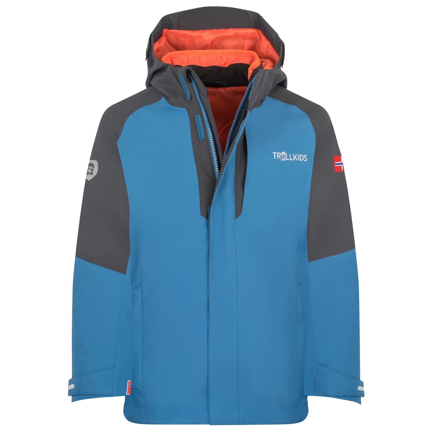 Детско 3-в-1 яке Trollkids Kid's Skanden 3in1 Jacket 3-in-1 jacket - Nordic Blue / Black / Flame Orange