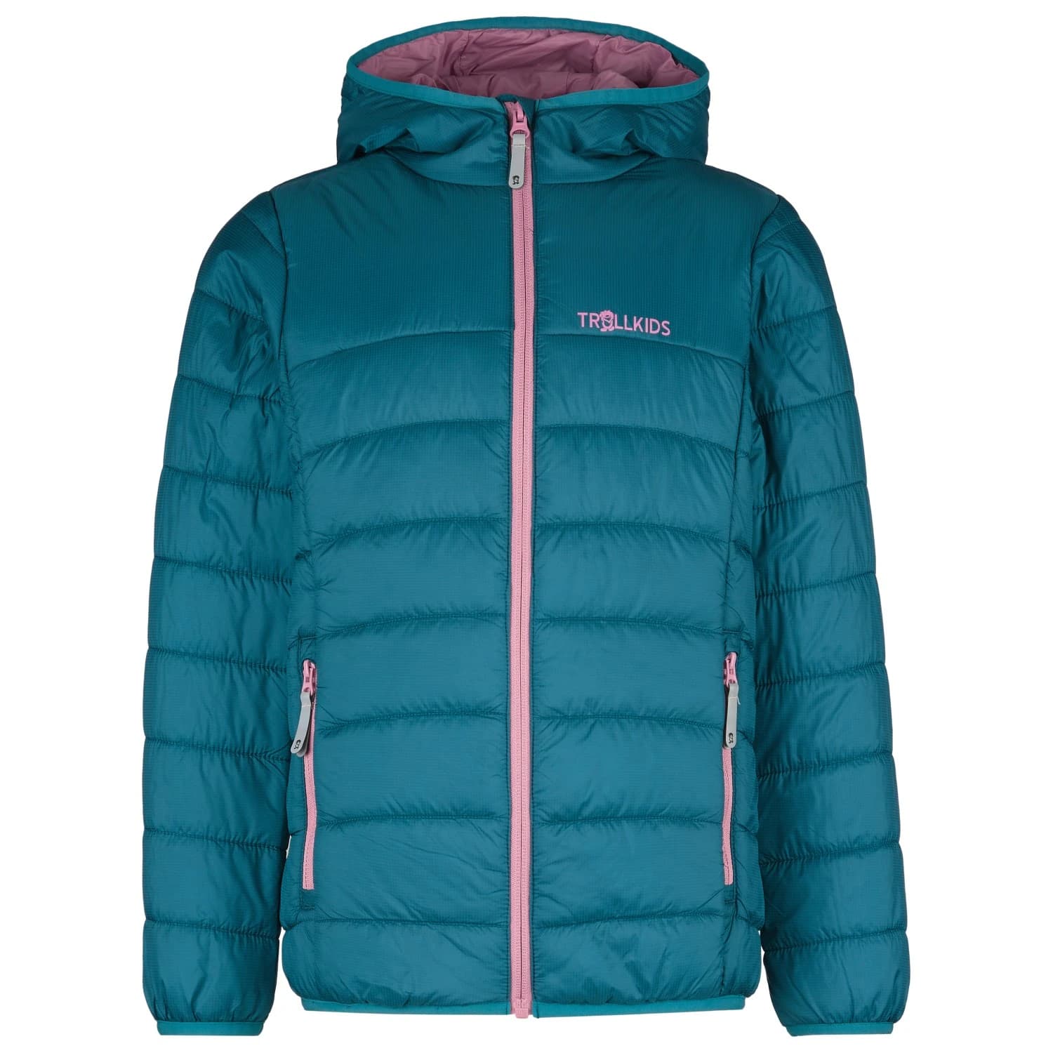 Детско синтетично яке Trollkids Girl's Eikefjord Jacket Synthetic jacket - Teal / Mauve