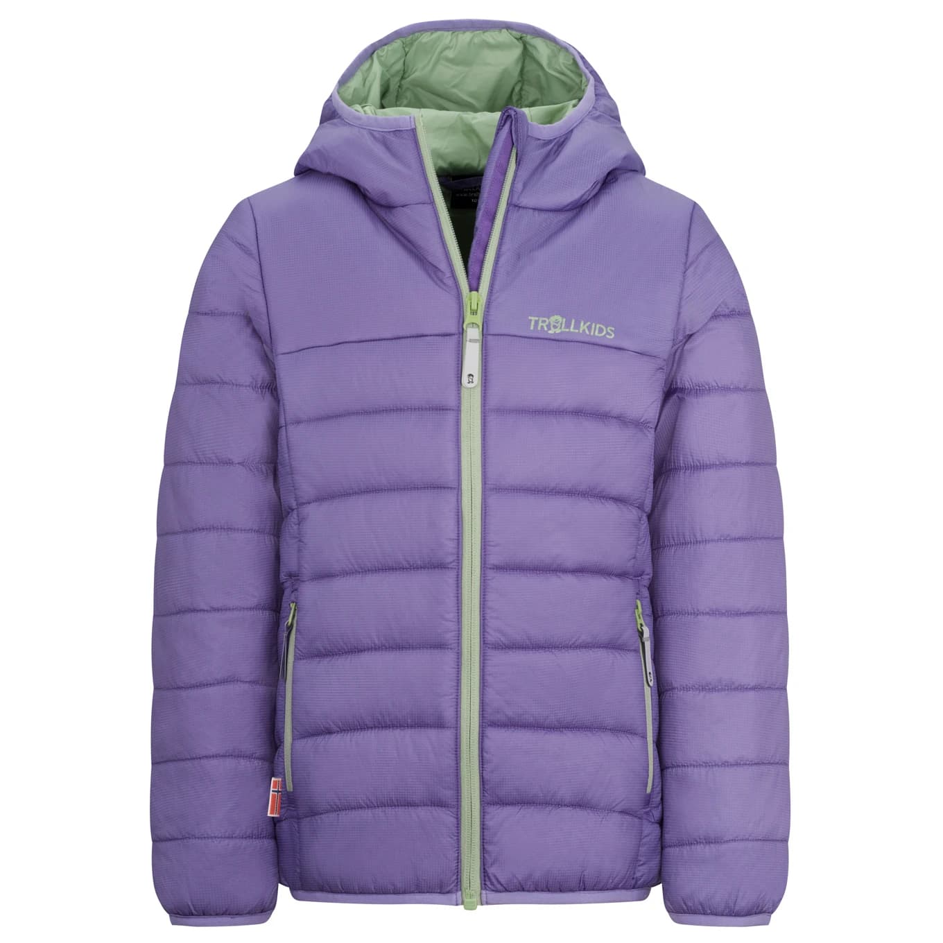 Детско синтетично яке Trollkids Girl's Eikefjord Jacket Synthetic jacket - Lilac / Pistachio Green