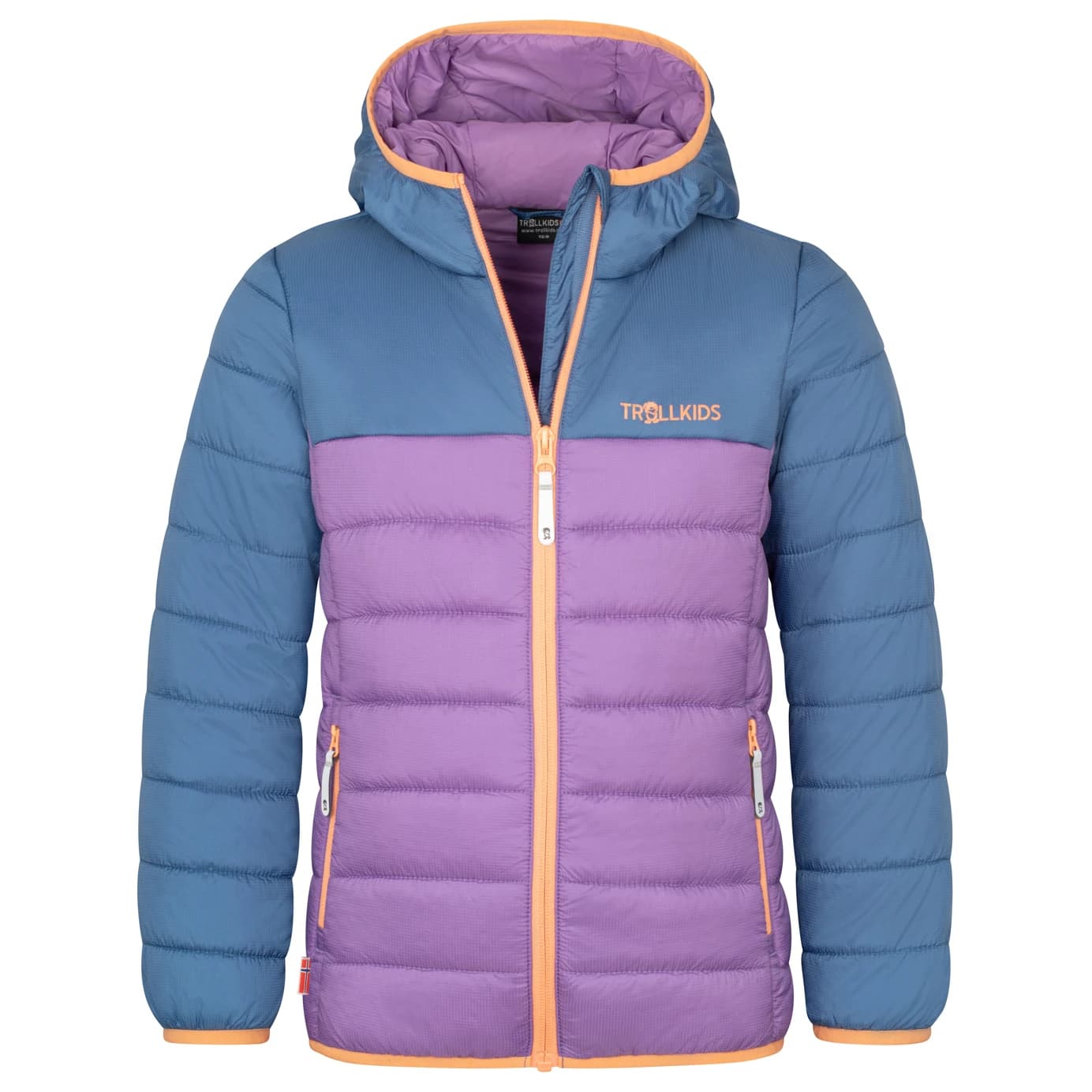 Детско синтетично яке Trollkids Girl's Eikefjord Jacket Synthetic jacket - Cornflower / Violet Sorbet