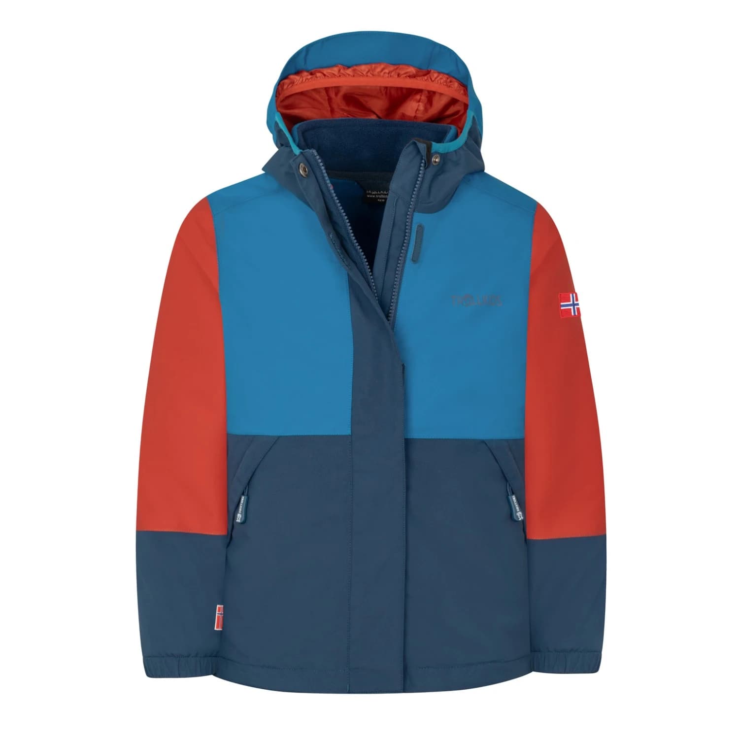 Детско 3-в-1 яке Trollkids Kid's Kjerak 3in1 Jacket 3-in-1 jacket - Summernight Blue / Red Clay / Mystic Blue