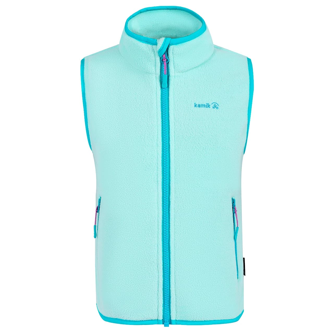 Детски поларен елек Kamik Kid's Dawn Fleece vest - Azure / Aqua