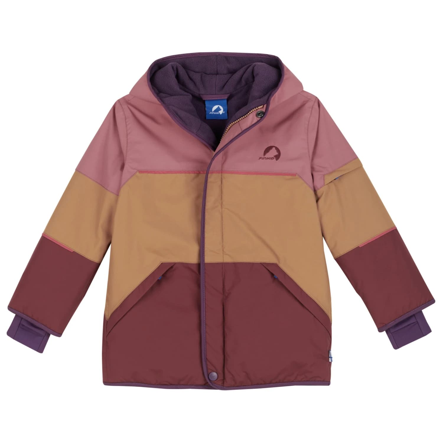 Детско зимно яке Finkid Kid's Taika Snow Ski jacket - Cedar / Plum
