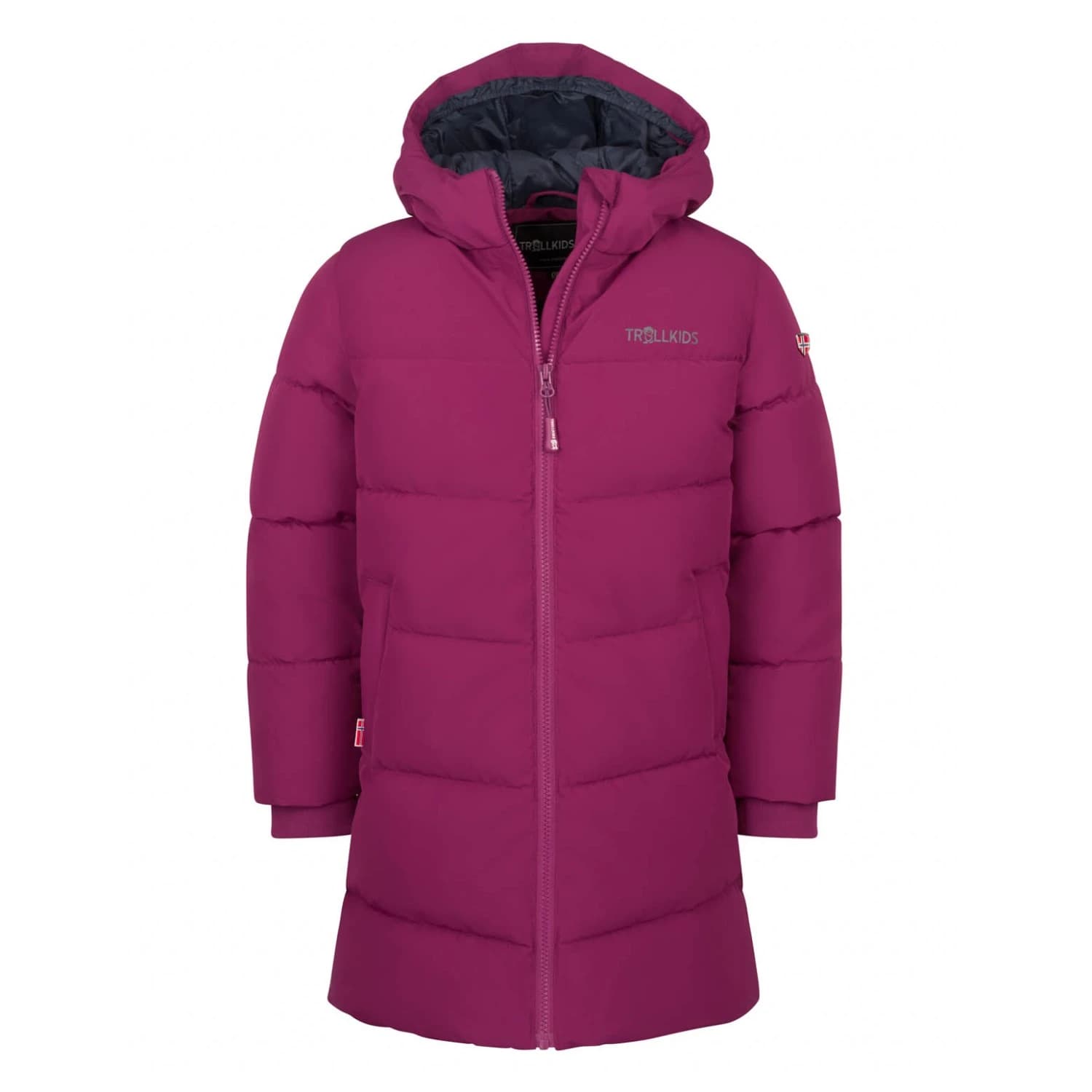 Детско палто Trollkids Girl's Aurland Coat XT Coat - Plum / Navy