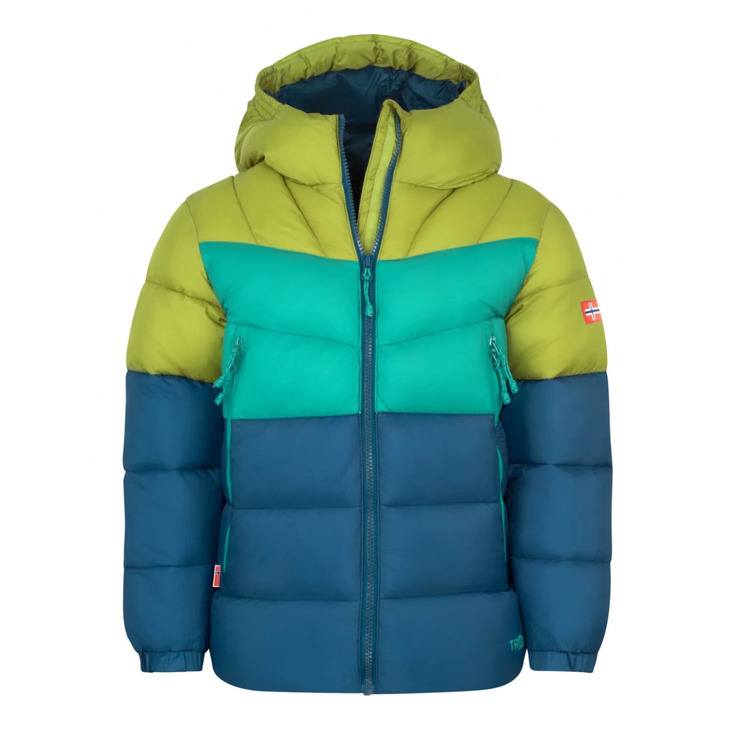 Детско синтетично яке Trollkids Kid's Kirkenes Jacket Synthetic jacket - Pear Green / Madeira Blue / Sea Green