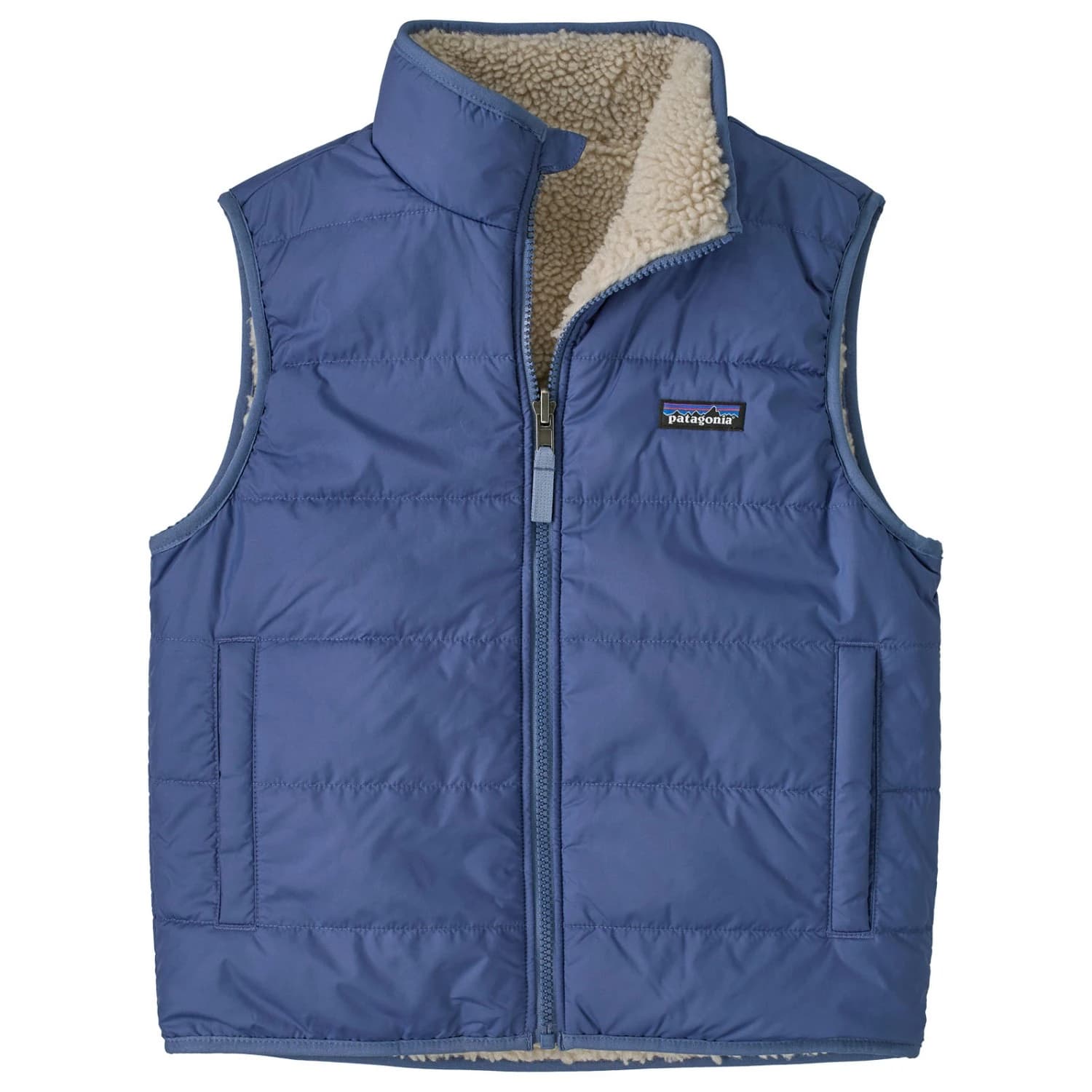 Детски поларен елек Patagonia Kid's Reversible Ready Freddy Vest Fleece vest - Current Blue