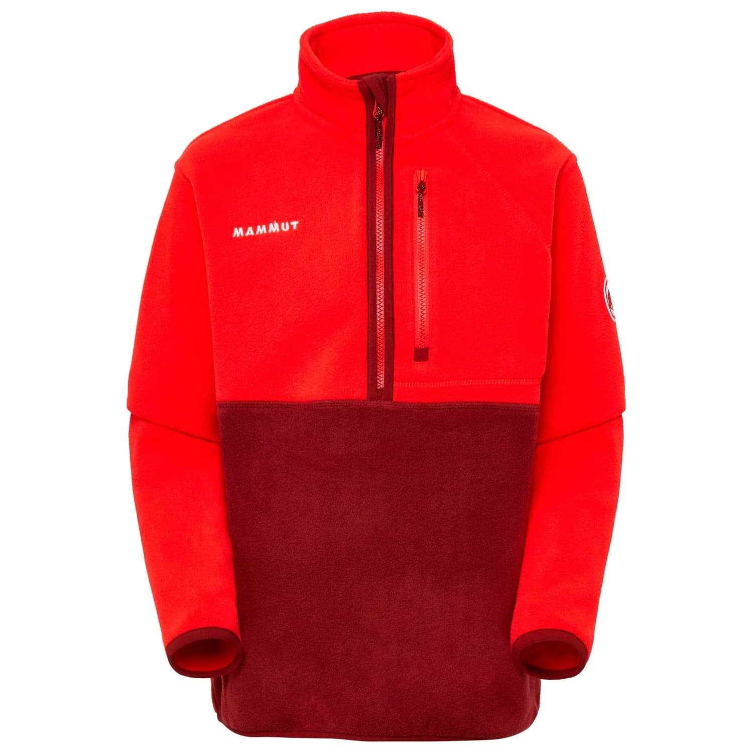 Детски поларен пуловер Mammut Kid's Waymarker Midlayer Half-Zip Pull Fleece jumper - Mammut Red / Dark Mammut Red