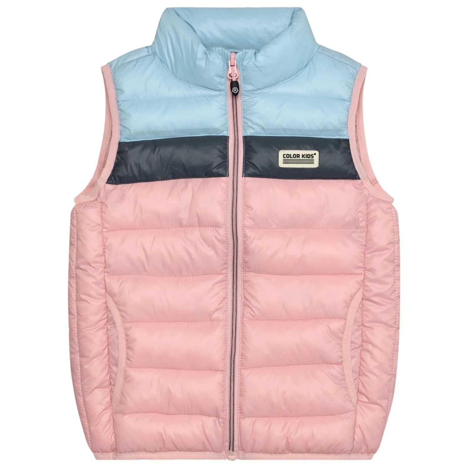 Детски синтетичен елек Color Kids Kid's Waistcoat Quilted Colorblock Synthetic vest - Bridal Rose