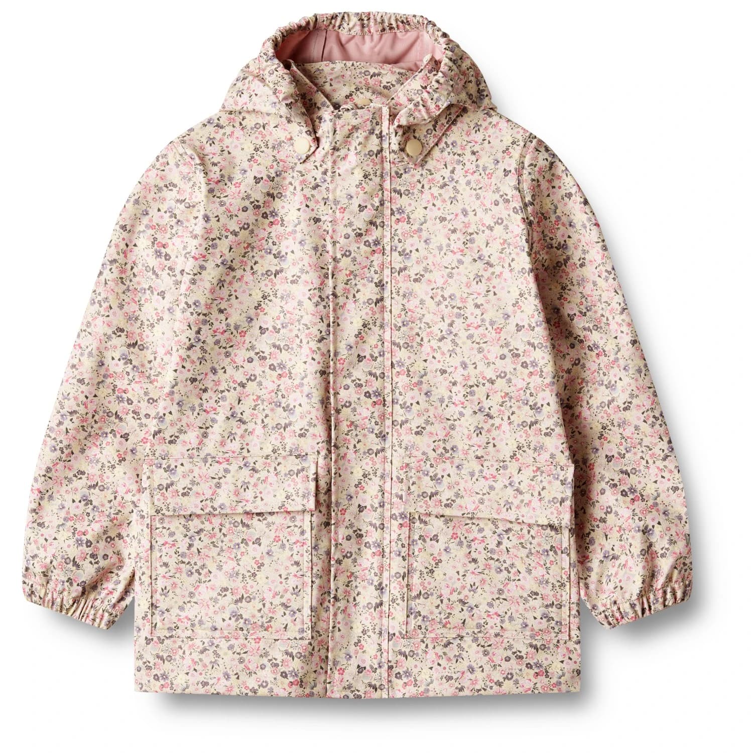 Детско водоустойчиво яке WHEAT Kid's Rainwear Ollo Jacket Waterproof jacket - Clam Multi Flowers