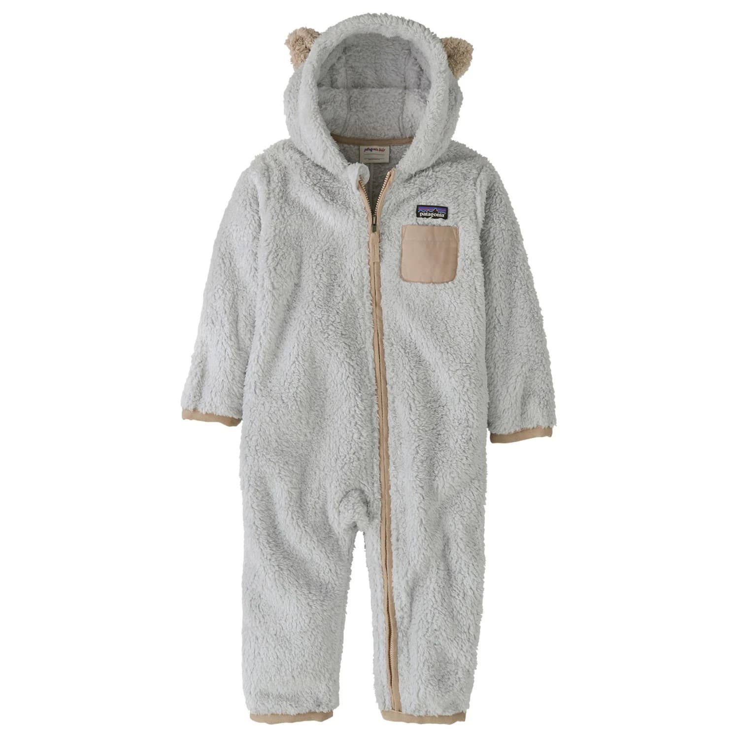 Цял костюм Patagonia Baby's Furry Friends Bunting Overall - Crisp Grey